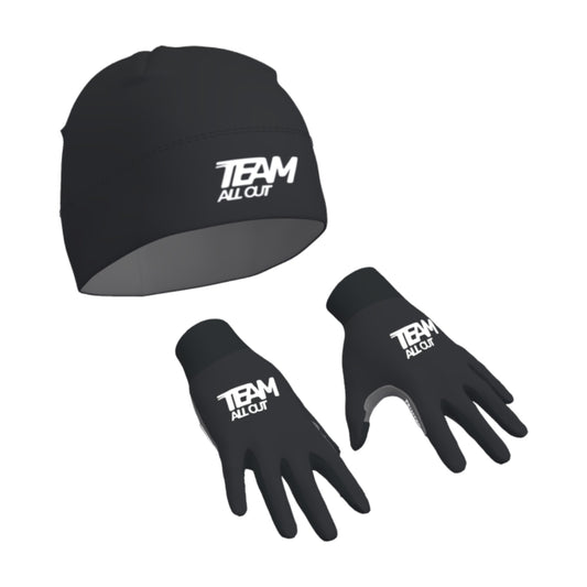 TeamAllOut Merino Beanie & Pro Gloves Bundle - Sort